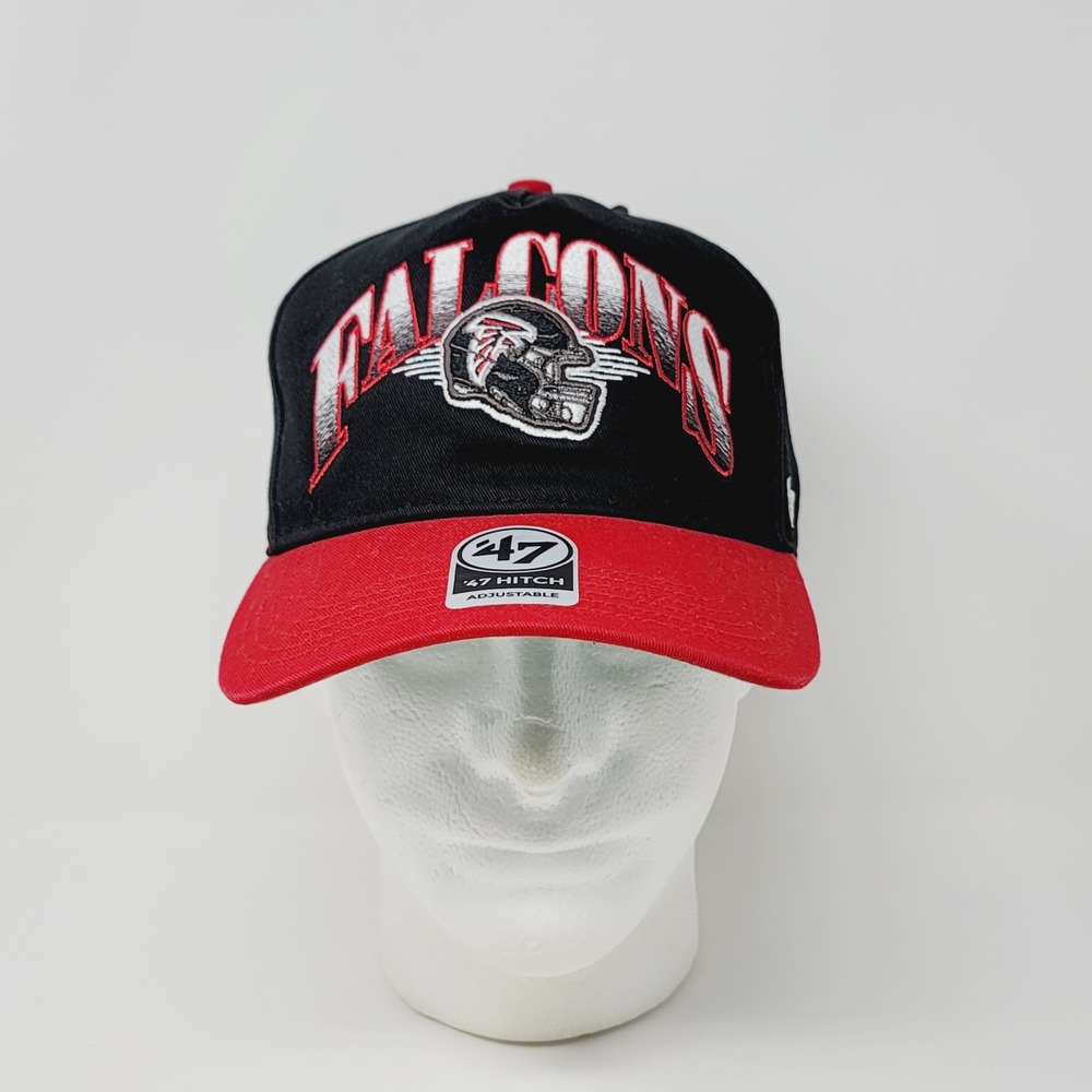 '47 Brand Atlanta Falcons Hitch Snapback NFL Hat Black Red Adjustable Cap
